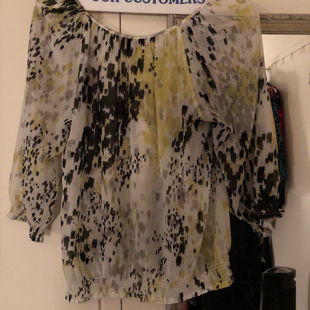 The Limited Sheer Printed Top M
